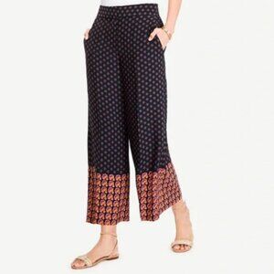 Ann Taylor Geo Wide Leg Marina Pant Petite Size 8, New with Tags